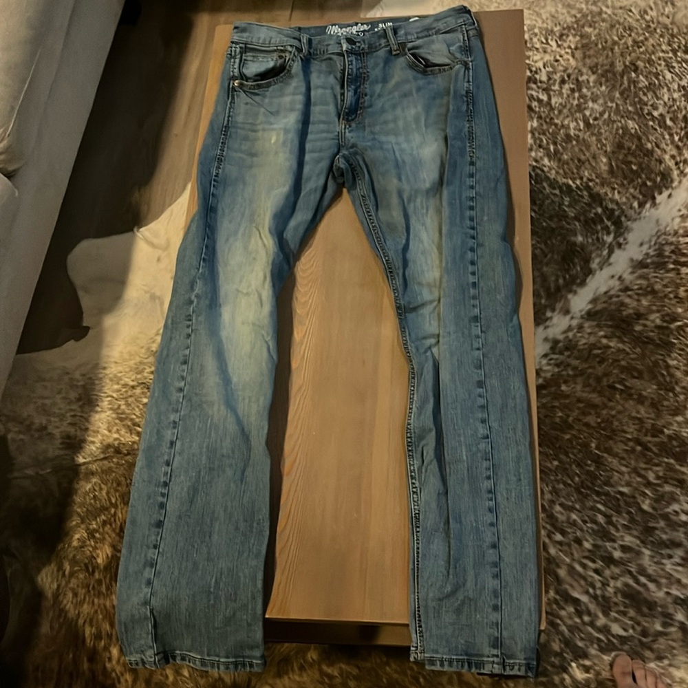 34x34 slim straight mens wrangler jeans